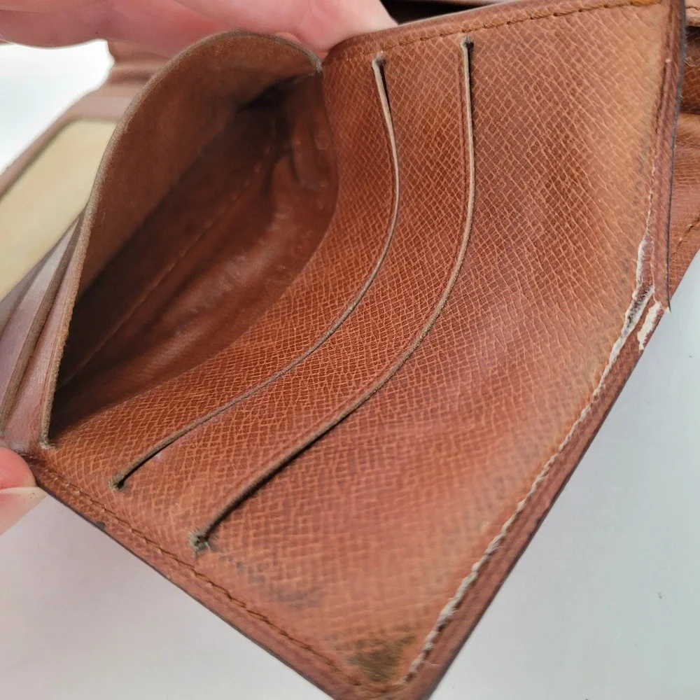 Louis Vuitton Monogram Long Wallet Vintage Brown Malletier 823 ET
